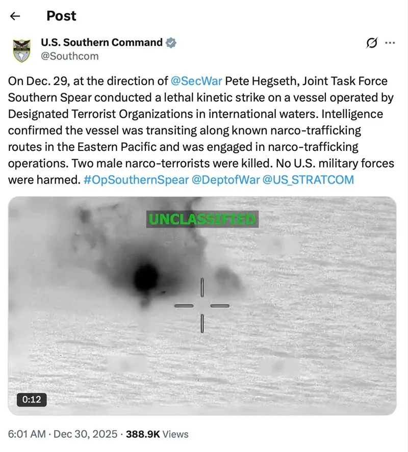 &Ocirc;ng Trump tiết lộ Hoa Kỳ tấn c&ocirc;ng một bến t&agrave;u tại Venezuela 