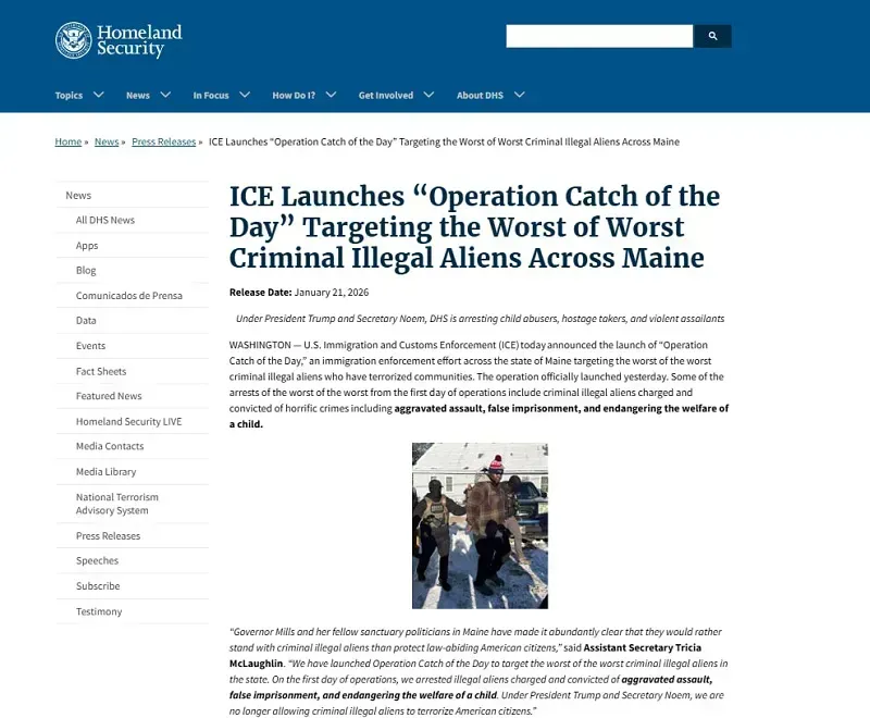 Bang Maine - mục ti&ecirc;u mới trong chiến dịch trục xuất của ch&iacute;nh quyền Trump?