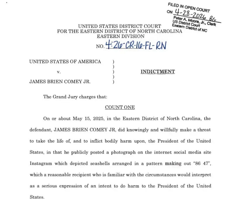 Cựu Gi&aacute;m đốc FBI bị truy tố lần 2 v&igrave; b&agrave;i đăng tr&ecirc;n Instagram