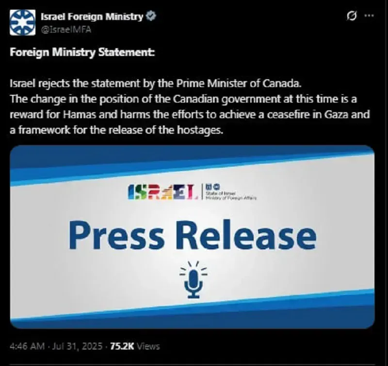 Canada sẽ công nhận nhà nước Palestine tại kỳ họp Đại hội đồng Liên Hợp Quốc Canada sẽ công nhận nhà nước Palestine tại kỳ họp Đại hội đồng Liên Hợp Quốc