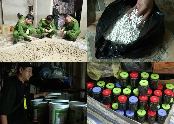 Triệt ph&aacute; đường d&acirc;y sản xuất thuốc Đ&ocirc;ng y tăng c&acirc;n giả quy m&ocirc; lớn