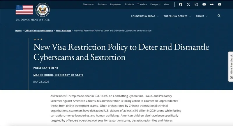 Từ nay, người th&acirc;n tội phạm mạng cũng c&oacute; thể bị Hoa Kỳ từ chối visa 