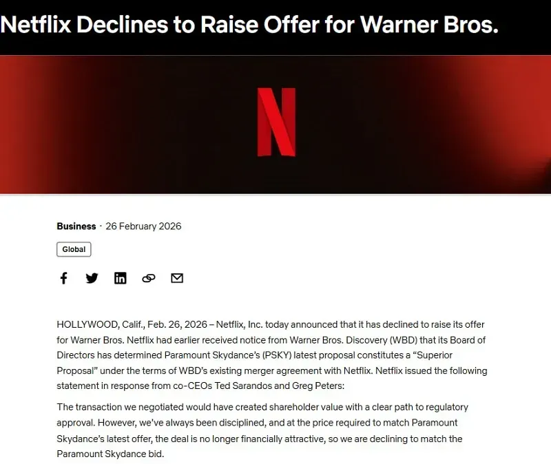 tu-choi-tang-gia-netflix-rut-mot-chan-khoi-thuong-vu-mua-lai-warner-bros-discovery-1.webp Từ chối tăng giá, Netflix rút “một chân” khỏi thương vụ mua lại Warner Bros. Discovery