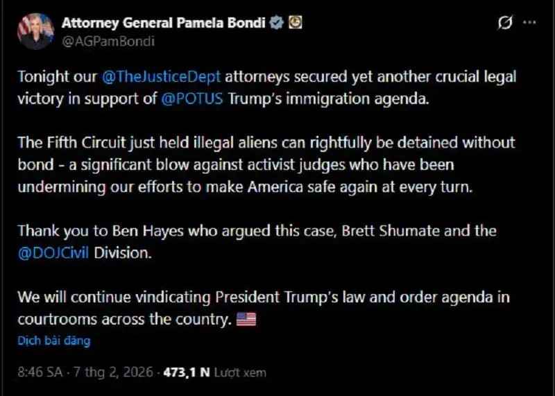 Người bị ICE giam giữ kh&ocirc;ng c&ograve;n được ph&eacute;p bảo l&atilde;nh tại ngoại?