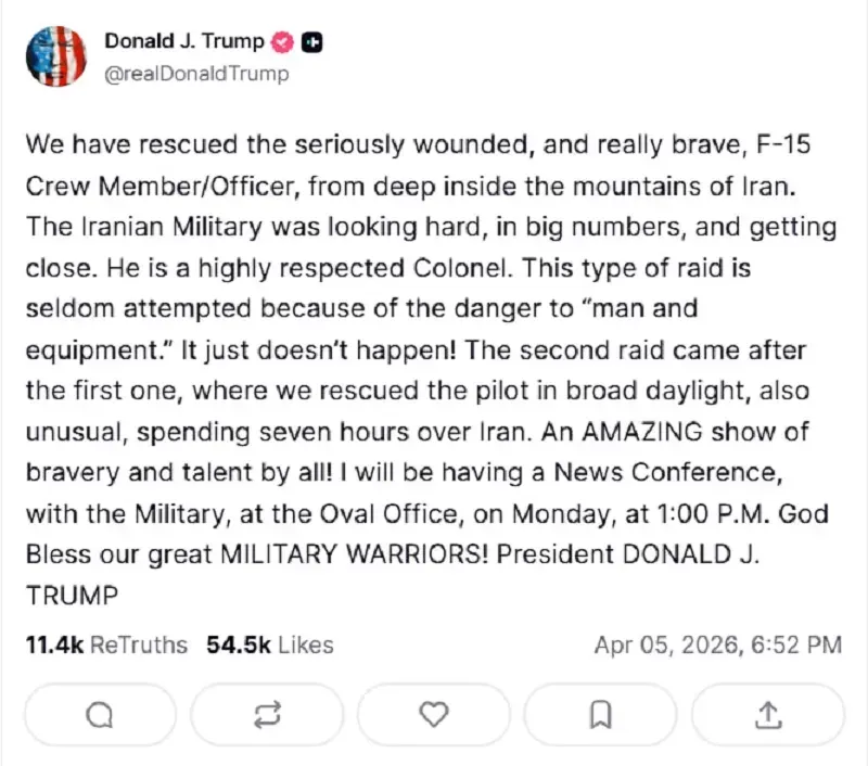 Hoa Kỳ giải cứu th&agrave;nh c&ocirc;ng phi c&ocirc;ng mất t&iacute;ch tại Iran?