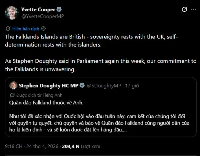 Hoa Kỳ d&ugrave;ng đảo Falkland g&acirc;y sức &eacute;p l&ecirc;n NATO v&agrave; Vương quốc Anh