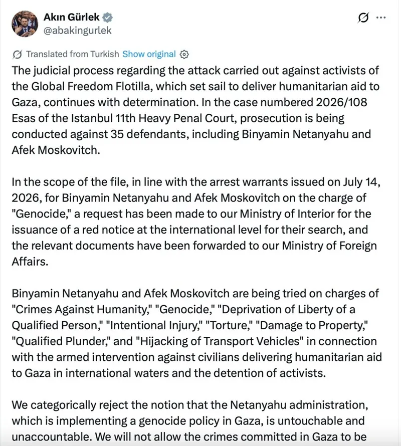 Thổ Nhĩ Kỳ muốn Interpol truy n&atilde; &ocirc;ng Netanyahu, Israel phản ứng gay gắt