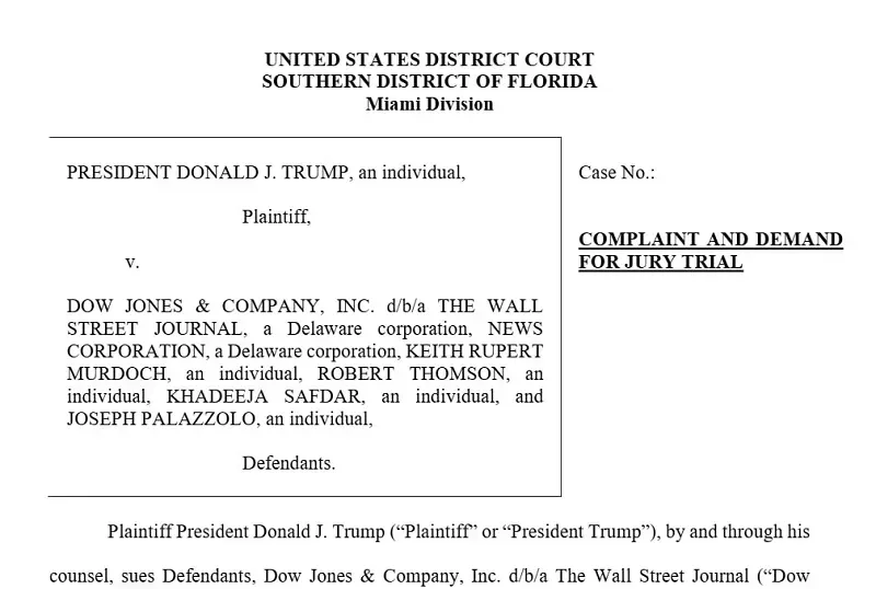 Trump kiện tờ The New York Times tội phỉ báng, yêu cầu bồi thường 15 tỷ USD