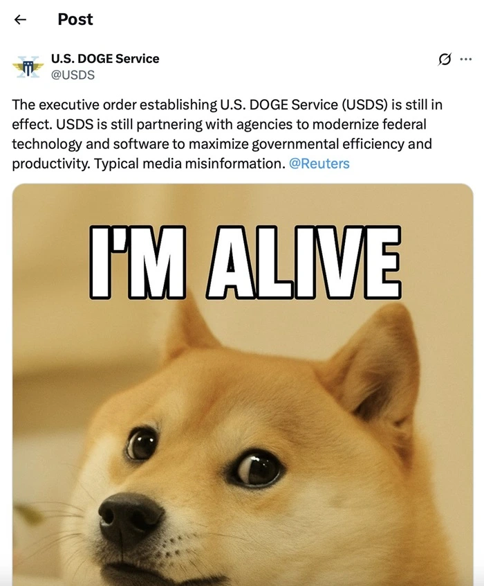 Giới chức Hoa Kỳ nói cơ quan DOGE đã dừng hoạt động