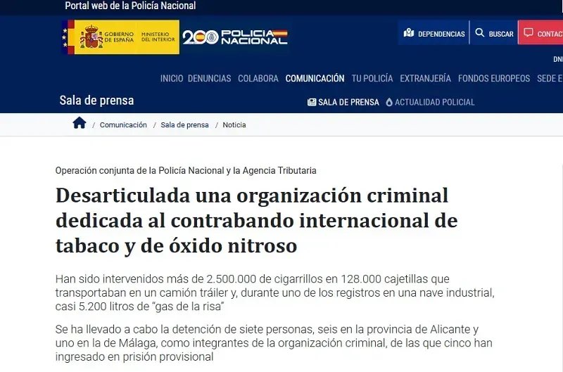 Đường dây buôn lậu “khí cười” lớn tại châu Âu bị triệt phá