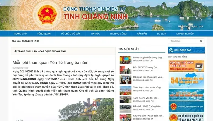 Quảng Ninh miễn ph&iacute; tham quan Y&ecirc;n Tử đến hết năm 2028
