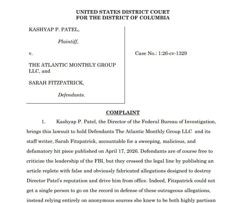 Ch&iacute;nh thức: FBI kiện tạp ch&iacute; The Atlantic