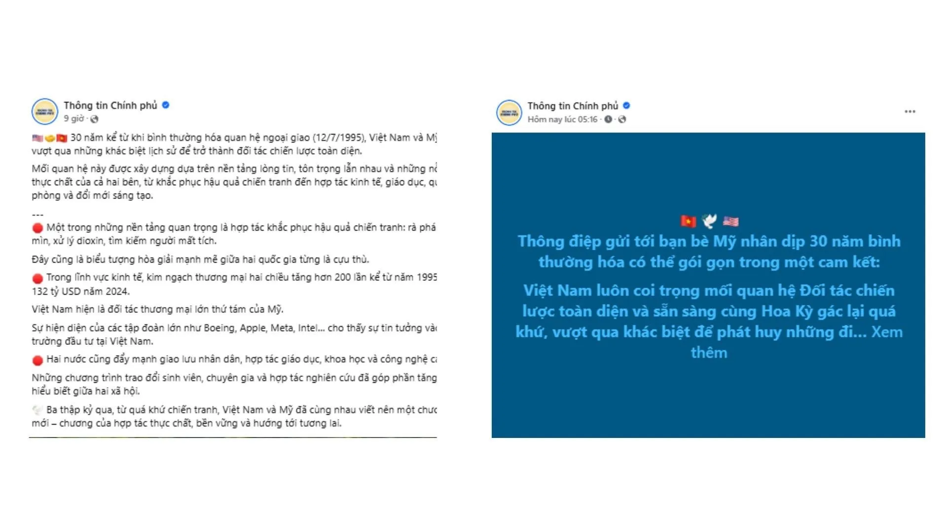 Quan hệ Việt Nam - Hoa Kỳ: 30 năm hợp tác và phát triển