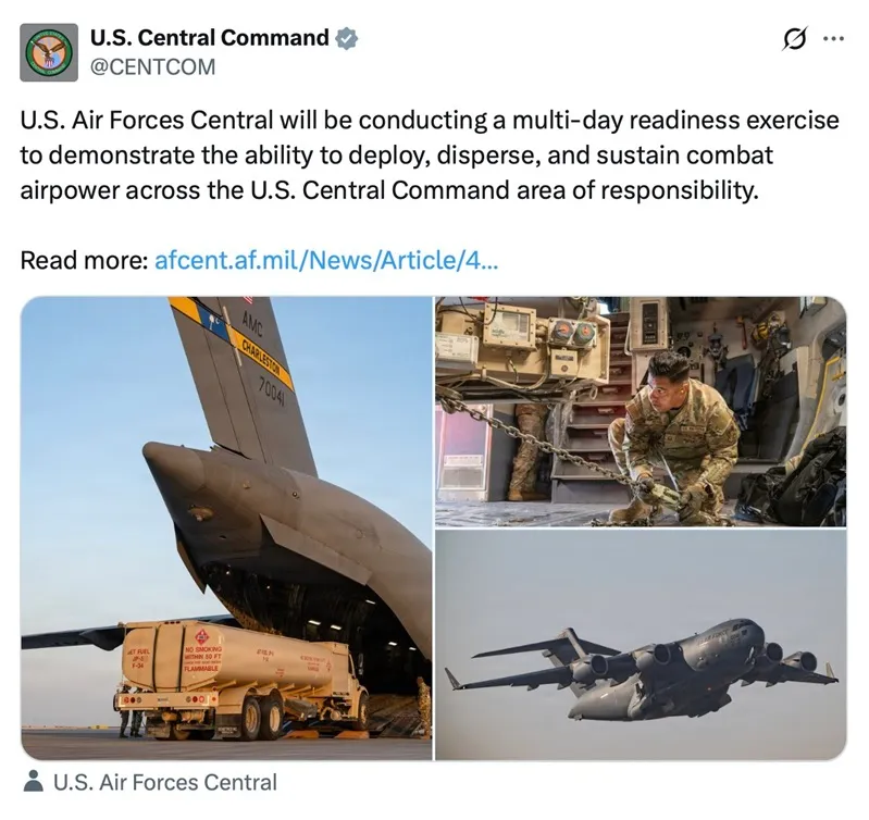 Hoa Kỳ tập trận ở Trung Đ&ocirc;ng giữa l&uacute;c căng thẳng với Iran 