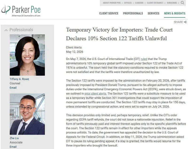 T&ograve;a ph&uacute;c thẩm Hoa Kỳ &ldquo;giải cứu&rdquo; mức thuế quan 10% của &ocirc;ng Trump 