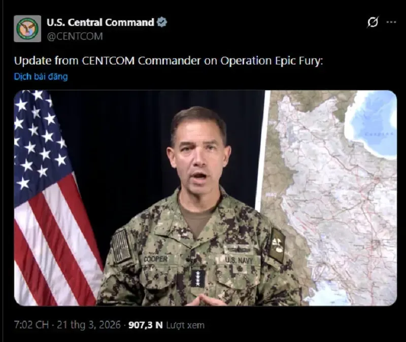 Hoa Kỳ tuy&ecirc;n bố đ&atilde; tấn c&ocirc;ng hơn 8.000 mục ti&ecirc;u tại Iran