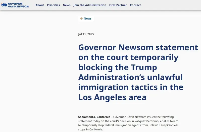 Vụ tòa liên bang California ra lệnh dừng truy quét người nhập cư, đại diện DOJ lên tiếng