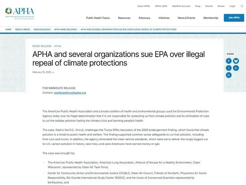 EPA bị kiện v&igrave; b&atilde;i bỏ kết luận về biến đổi kh&iacute; hậu