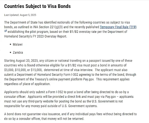 Chương trình đặt cọc visa B1/B2 Mỹ chính thức áp dụng: Việt Nam không bị ảnh hưởng