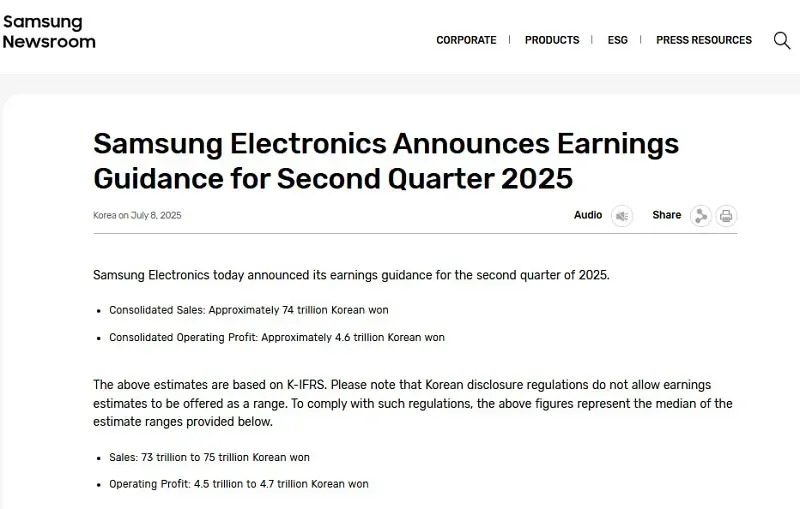 Samsung dự báo lợi nhuận Quý II giảm hơn một nửa do khó khăn trong cuộc đua AI