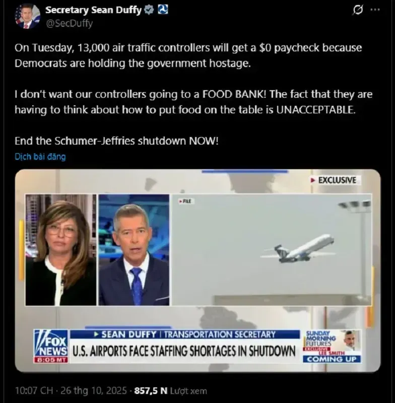 Hoa Kỳ: Thiếu hụt nhân sự khiến nhiều chuyến bay phải hủy