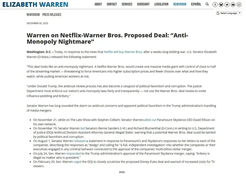 nhieu-lo-ngai-xoay-quanh-thuong-vu-netflix-mua-warner-bros-discovery-3.webp Nhiều lo ngại xoay quanh thương vụ Netflix mua Warner Bros. Discovery