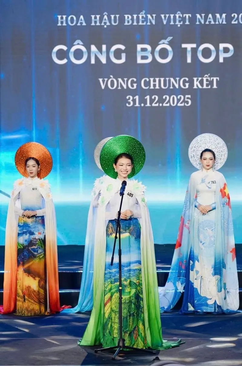 &Aacute; hậu 3 Ng&ocirc; Bảo Tr&acirc;n: Nhan sắc đằm thắm tại Hoa hậu Biển Việt Nam 2025