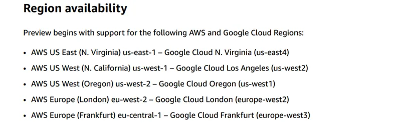 Amazon và Google Cloud hợp tác ra mắt mạng lưới đa đám mây 