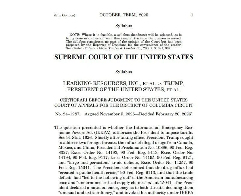 Trump &aacute;p thuế to&agrave;n cầu 10% sau khi SCOTUS v&ocirc; hiệu mức thuế cũ