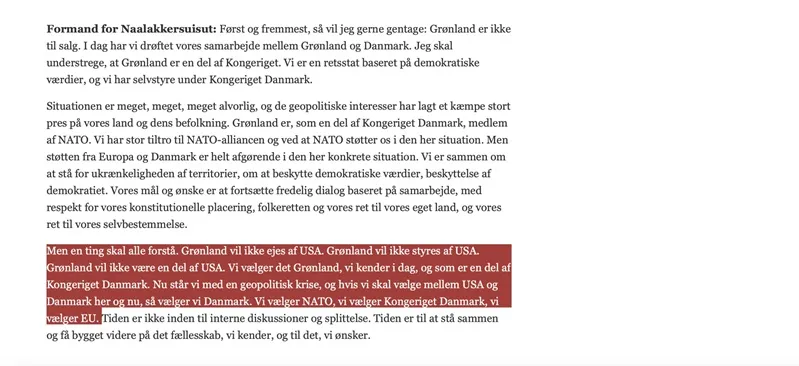 &Ocirc;ng Trump l&ecirc;n tiếng trước tuy&ecirc;n bố kh&ocirc;ng chọn Hoa Kỳ của Greenland