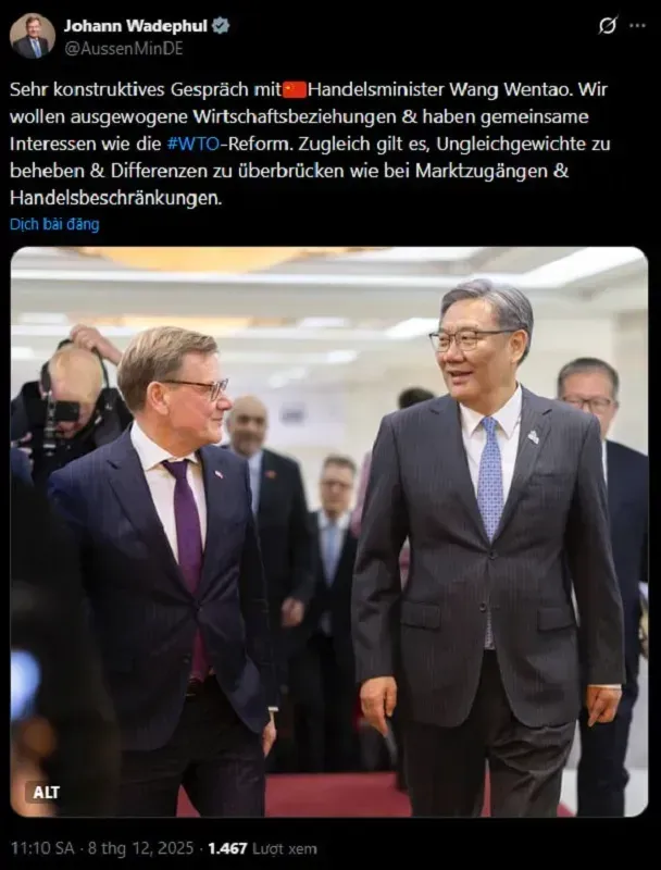 Ngoại trưởng Đức đến Trung Quốc tìm lời giải “bài toán” đất hiếm