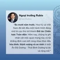 Quan hệ Việt Nam - Hoa Kỳ: 30 năm hợp tác và phát triển