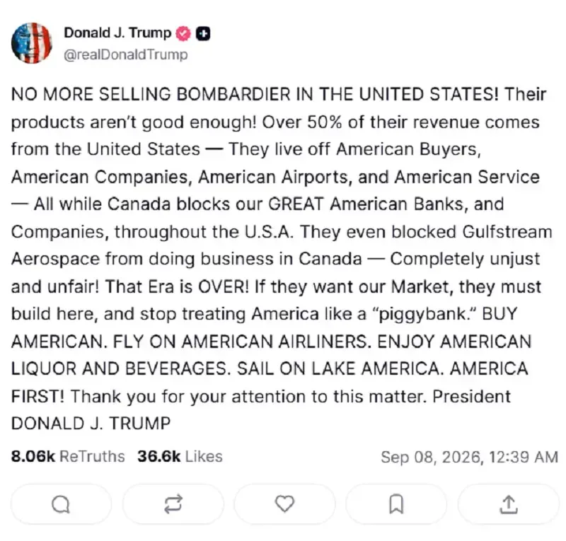 ong-trump-muon-cam-cong-ty-hang-khong-vu-tru-canada-ban-hang-tai-hoa-ky-1.webp Ông Trump muốn cấm công ty hàng không vũ trụ Canada bán hàng tại Hoa Kỳ
