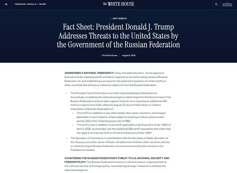 Ông Trump áp thuế 50% Ấn Độ vì mua dầu từ Nga, New Delhi nói gì?
