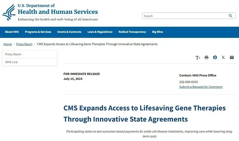 Hoa Kỳ mở rộng quyền tiếp cận liệu pháp gen cứu sống cho bệnh nhân Medicaid