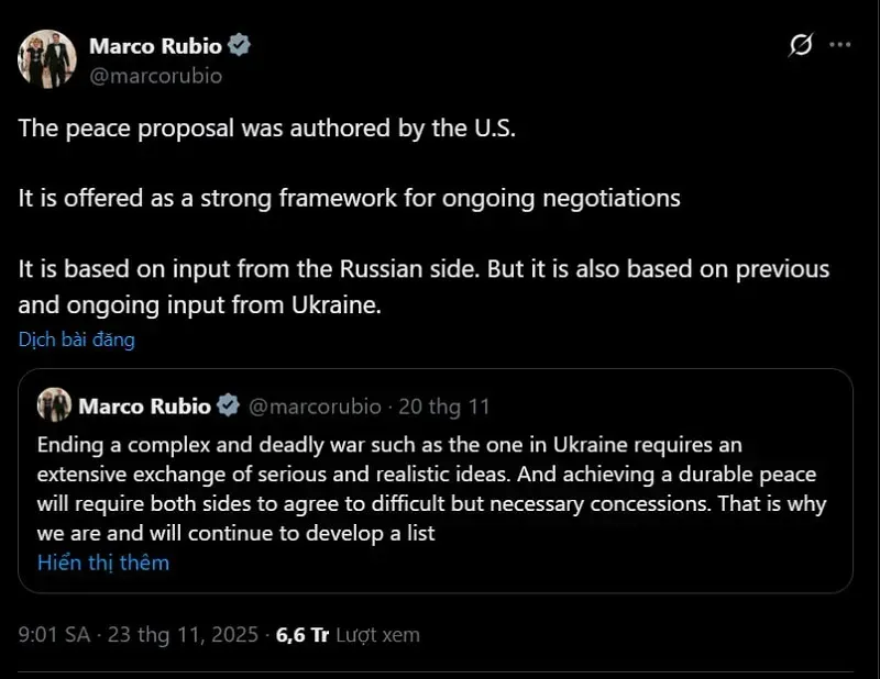 Kế hoạch hòa bình Nga - Ukraine có nguồn gốc từ Moscow?