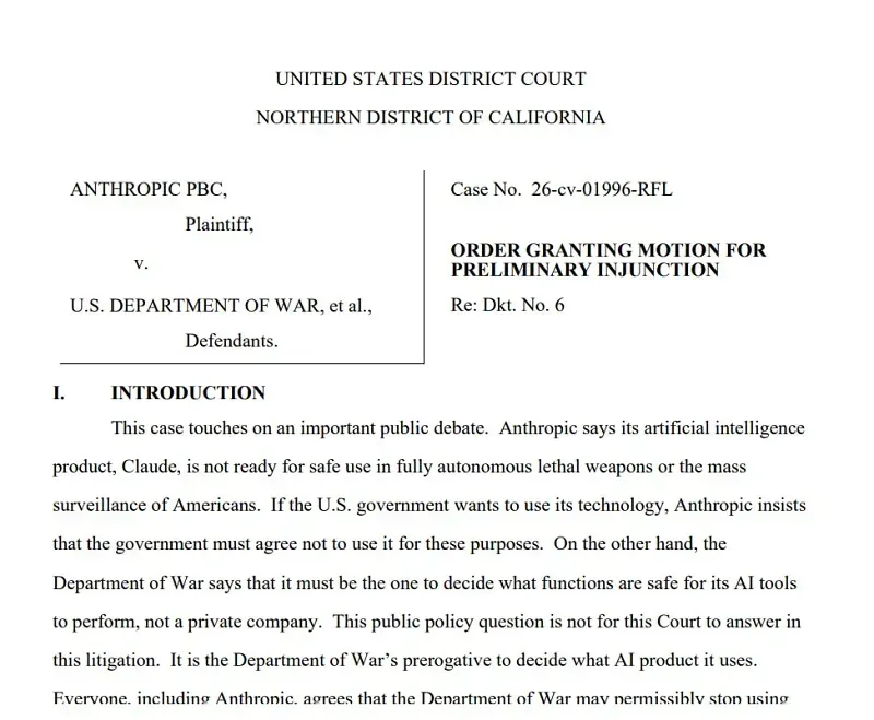 cong-ty-ai-anthropic-gianh-loi-the-trong-vu-kien-lau-nam-goc-2.webp Công ty AI Anthropic giành lợi thế trong vụ kiện Lầu Năm Góc