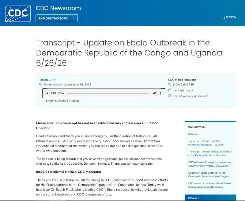 CDC n&acirc;ng cảnh b&aacute;o Ebola l&ecirc;n mức cao nhất khi dịch tiếp tục lan rộng