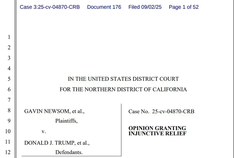 Tòa phán quyết chính quyền Trump vi phạm luật liên bang vì đưa quân đến Los Angeles