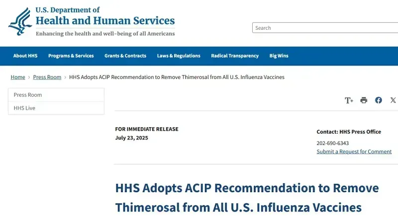 Hoa Kỳ chính thức loại bỏ thuỷ ngân ra khỏi tất cả các loại vaccine cúm