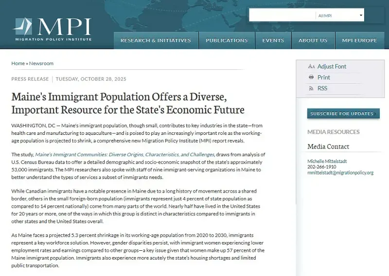 Bang Maine - mục ti&ecirc;u mới trong chiến dịch trục xuất của ch&iacute;nh quyền Trump?