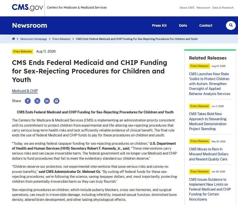 hoa-ky-cam-medicaid-va-chip-tai-tro-dich-vu-khang-dinh-cho-gioi-tre-3.webp Hoa Kỳ cấm Medicaid và CHIP tài trợ dịch vụ khẳng định giới cho giới trẻ