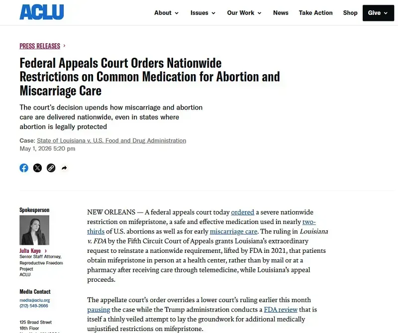 H&atilde;ng dược y&ecirc;u cầu SCOTUS cho ph&eacute;p mua thuốc ph&aacute; thai qua đường bưu điện