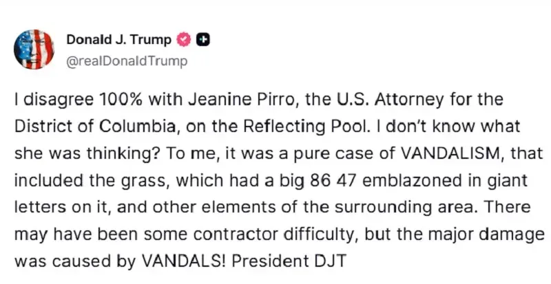 &Ocirc;ng Trump chỉ tr&iacute;ch DOJ v&igrave; r&uacute;t c&aacute;o buộc vụ đ&agrave;i tưởng niệm bị ph&aacute; hoại