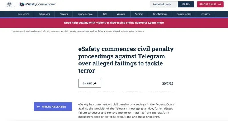 &Uacute;c khởi kiện Telegram v&igrave; chứa nội dung cổ xu&yacute; khủng bố 
