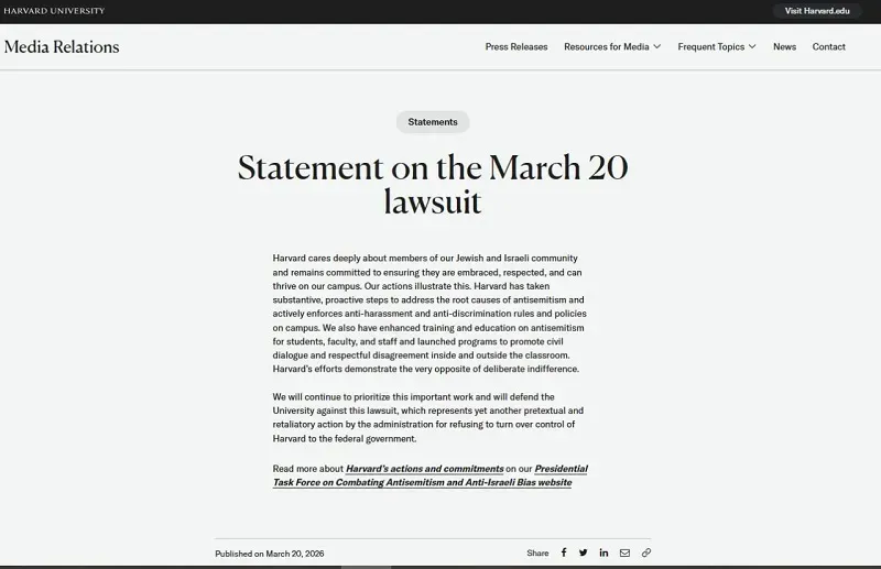 Ch&iacute;nh quyền Trump kiện Harvard v&igrave; kh&ocirc;ng bảo vệ sinh vi&ecirc;n Do Th&aacute;i