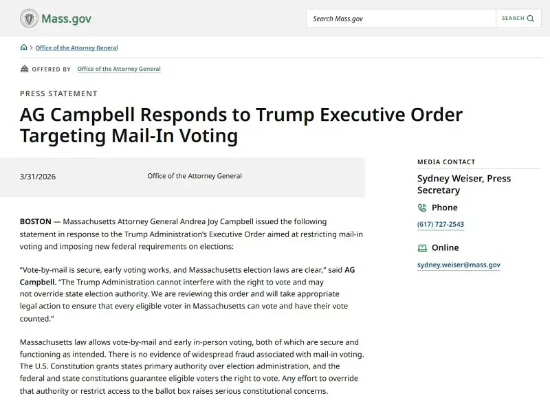 &Ocirc;ng Trump k&yacute; sắc lệnh hạn chế bỏ phiếu qua thư trước bầu cử 2026