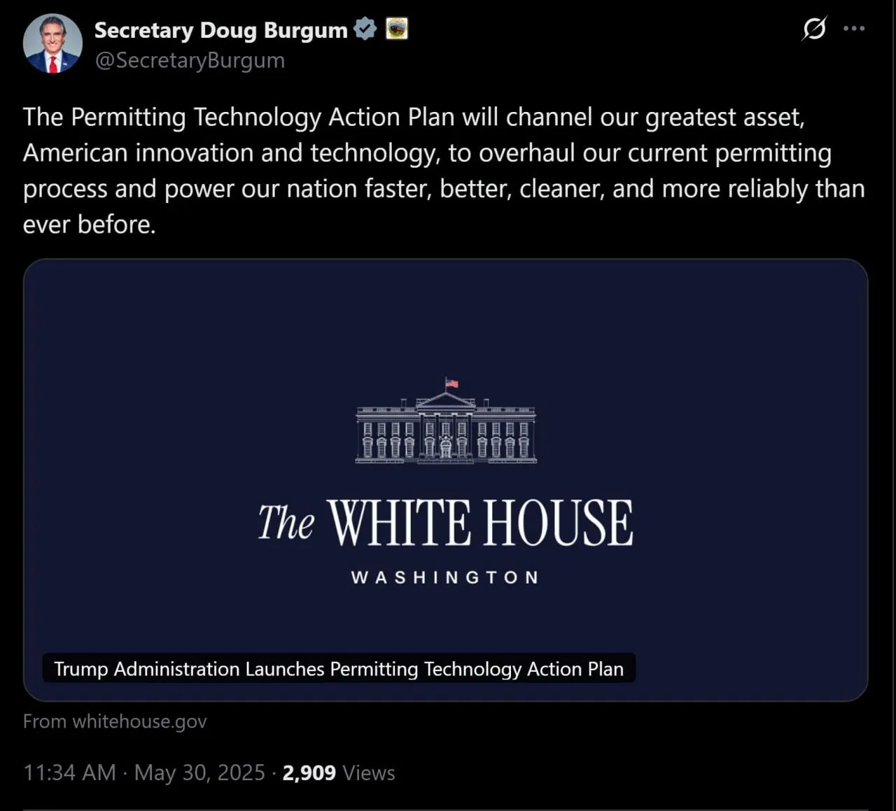 Chính quyền Trump ra mắt Kế hoạch công nghệ mới thúc đẩy phát triển hạ tầng và năng lượng