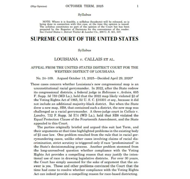 SCOTUS g&acirc;y tranh c&atilde;i v&igrave; ph&aacute;n quyết về quyền bầu cử, phe D&acirc;n chủ l&ecirc;n tiếng