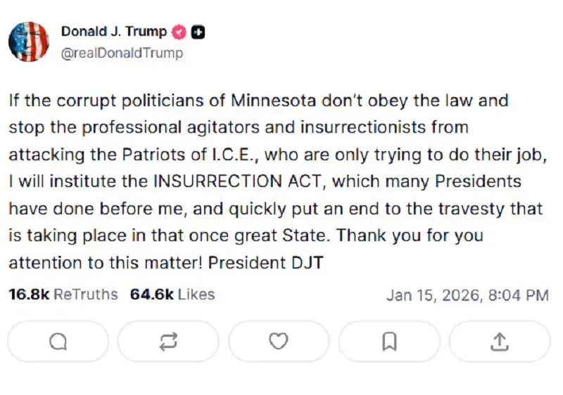 Trump dọa điều qu&acirc;n đến Minnesota dưới sức &eacute;p l&agrave;n s&oacute;ng biểu t&igrave;nh mới